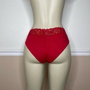 Victoria's Secret Lace Waist Cotton Thong Panty
